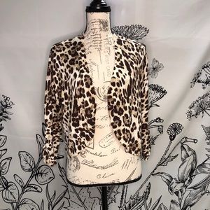 NEW W TAGS Chico’s animal print cardigan! Size 3.